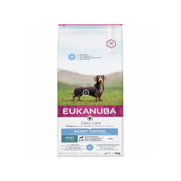 Eukanuba Hundefoder Dailycare Weight Control S/M 12 kg.